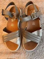Rieker Sandalen, grau/silber, Gr. 38, neuwertig, Sommer