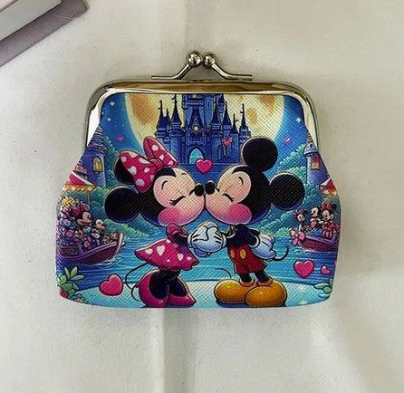 SÜSSES PORTEMONNAIE, MINNIE + MICKEY IN LOVE, PU NEU