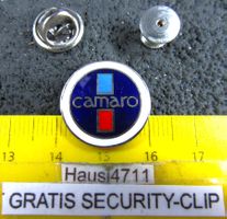CAMARO AUTO LOGO PIN ENAMEL MIT SECURITY-CLIP