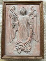 Engel Relief Terrakotta gerahmt von Erich Oehme gut
