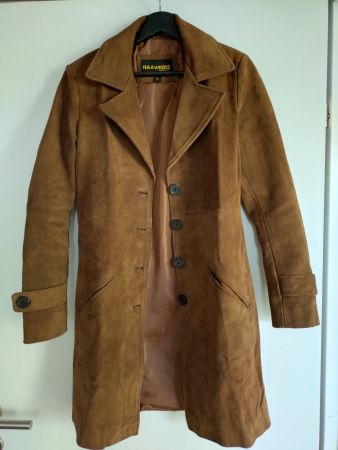 Ledermantel /Trench Coat /Wildleder /Nubuk /Velour, S/M/38