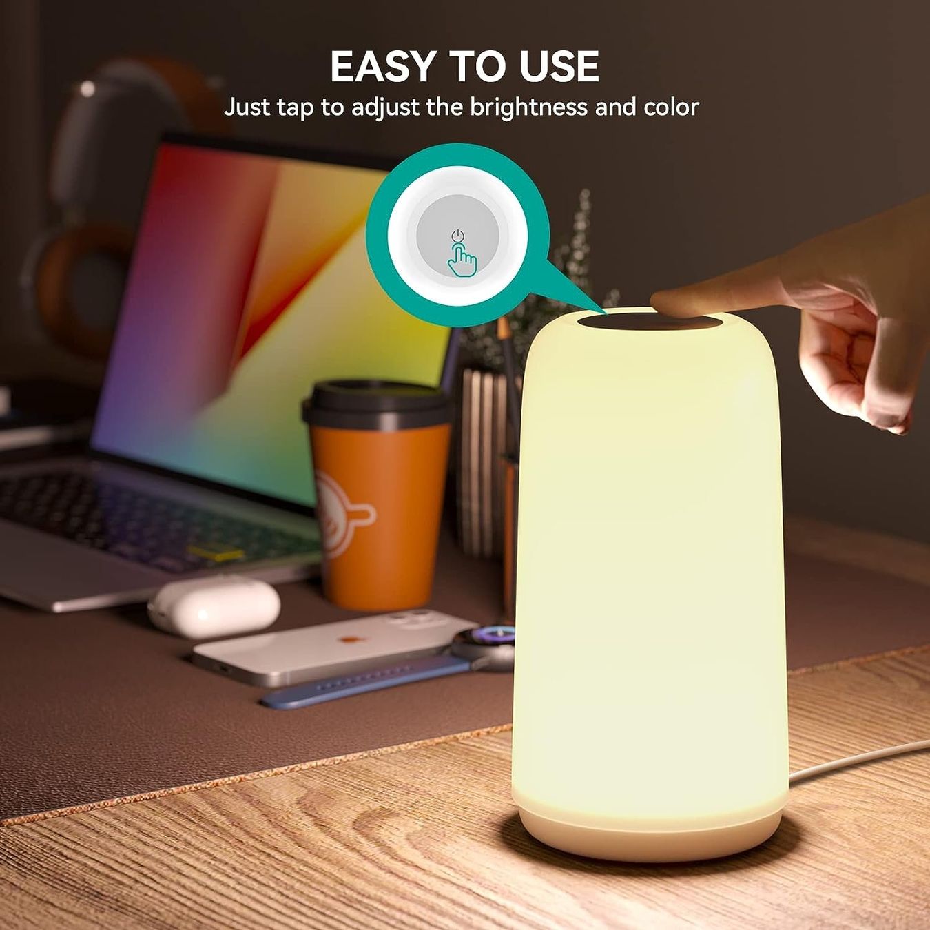 Lampade: LED Nachttischlampe Touch dimmbar mit RGB – Nuovo e nell'imballaggio originale da Nuglar venduto da SaleRitter 2