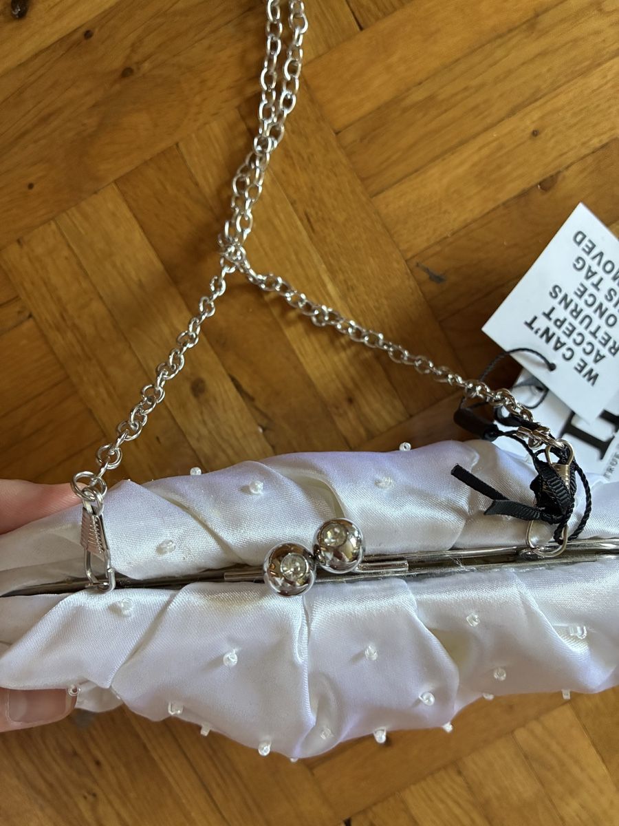 Borse da donna: Clutch Tasche Weiss Perlen – Nuovo e nell'imballaggio originale da Ermatingen venduto da carmen_steiner 4