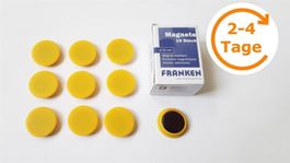 Magnete 10 Stück, 24 mm, gelb