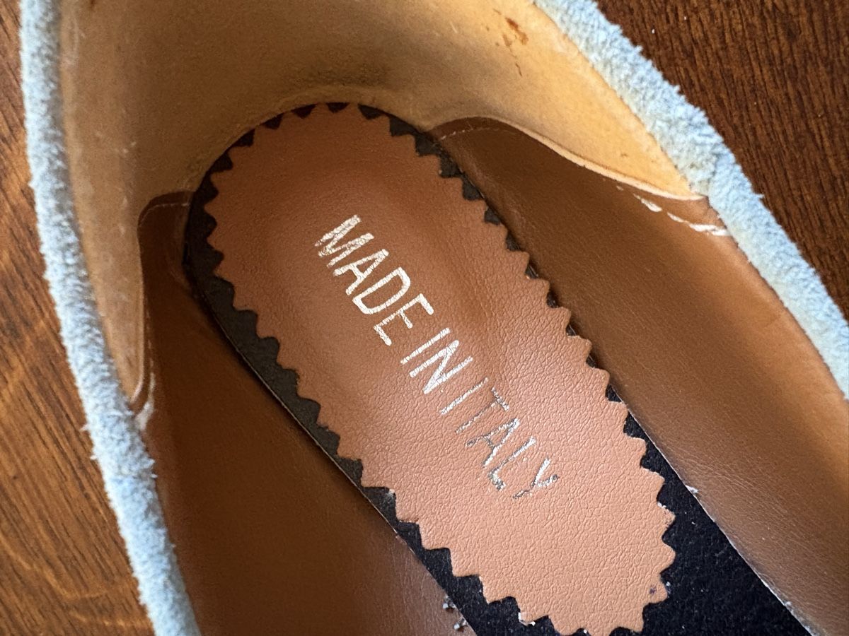 Chaussures femmes: Leder Slipper Gr.37 hellblau  – D'occasion à Lamone par Rfiero 3