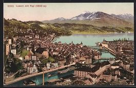 AK Luzern, Teilansicht mit Rigi