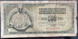 500 Dinar Banknote Jugoslawien, Jahr 1978