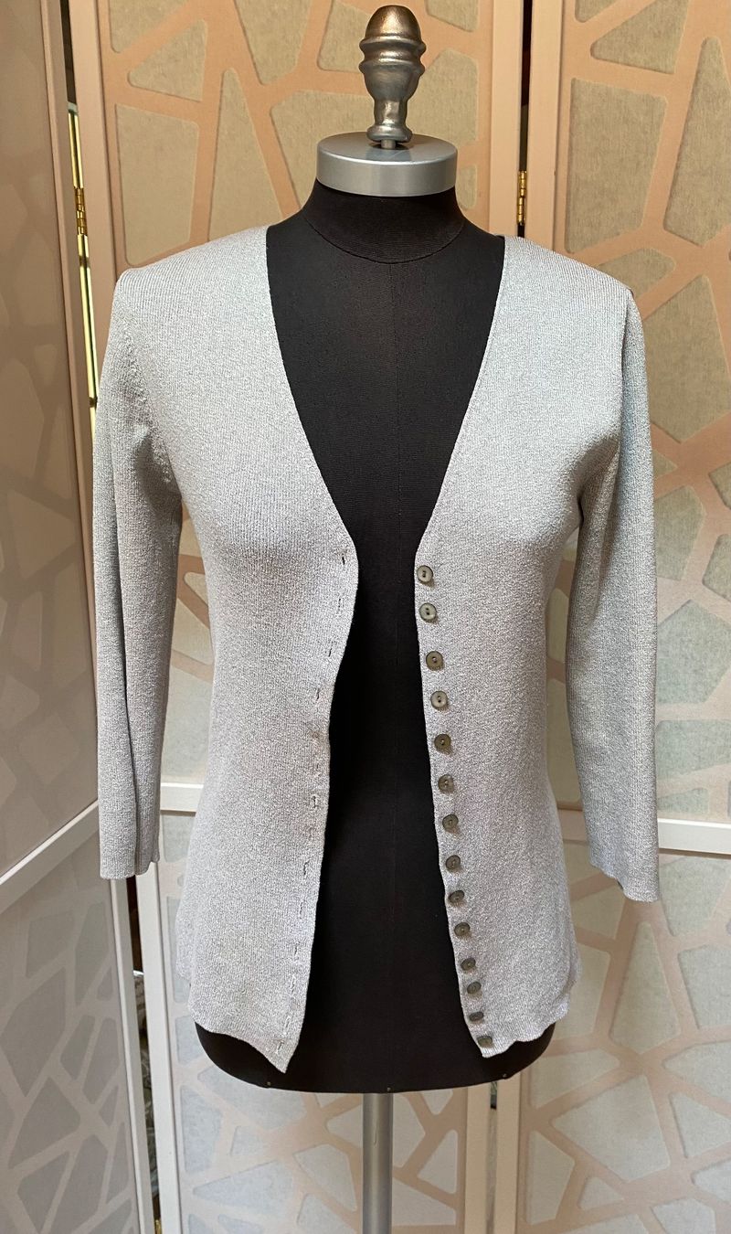 Maglioni & Felpe: Grey JIGSAW cotton cardigan. S – Usato da Grund b. Gstaad venduto da PlageNeigeplus