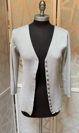 Grey JIGSAW cotton cardigan. S
