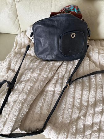 Sac bandoulière  en cuir Kate Lee  couleur bleu