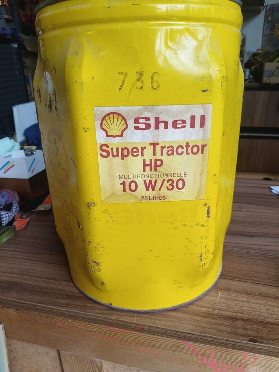 Large and RARE old Shell Octagonal Sheet Metal Can 25 liters (Gebraucht ...