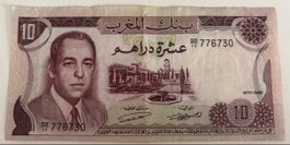 10 Dirham Marokko 1970 Geldschein guter Zustand