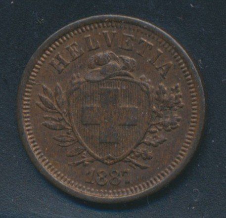 Tutti le monete: 1 Rp. 1887 vz – Usato da Roggwil BE venduto da Stampdealer3 1