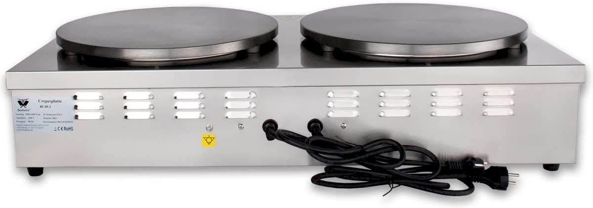Attrezzatura professionale & Gastronomia: Beeketal BC40-2 Doppel-Crepesplatte – Nuovo e nell'imballaggio originale da Bottighofen venduto da zaap 4