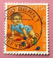 Nr.J 304 Kriechendes Kind Pro Juventute GESTEMPELT 1987  