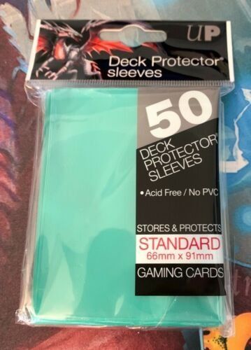 Covers & Schutzfolien: Protector 50 Kartenhüllen Sleeves Aqua Petrol Blau 66x91 – Neu und originalverpackt aus Matzendorf von SwissMagicKarten