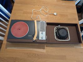 Lecteur vinyle Lenco vintage avec haut-parleur intégré
