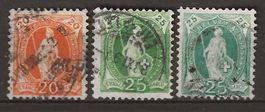 CH066a - Helvetia debout 66a/67a/67aa obl.