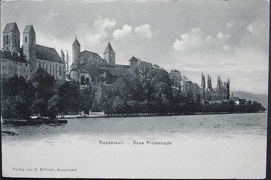 Cartoline postali: RAPPERSWIL Neue Promenade 1900 – Nuovo (secondo la descrizione) da Jona venduto da philajona