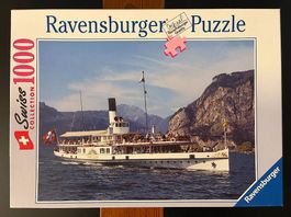 Ravensburger Puzzle Swiss Collection 1000 Dampfschiff