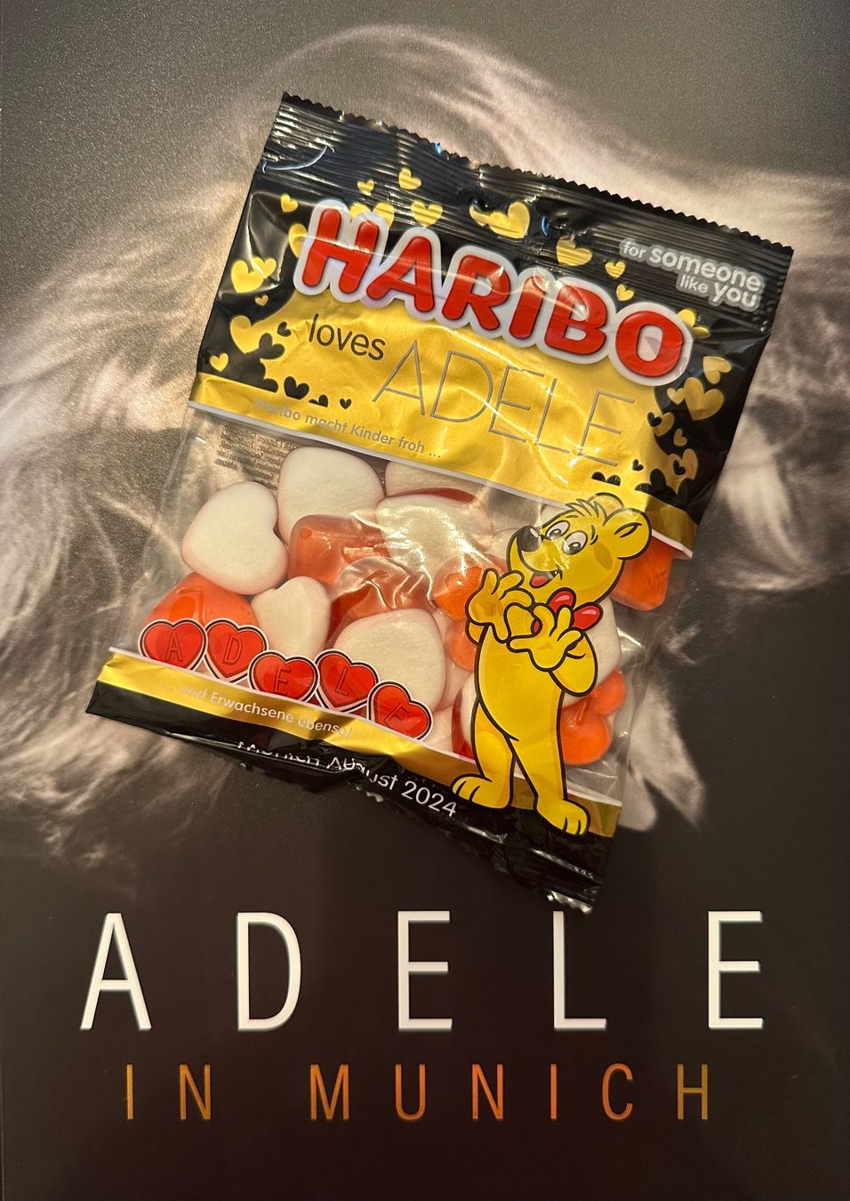 Haribo Cibi & Specialità: Adele Munich München 2024 Haribo Merchandise – Nuovo e nell'imballaggio originale da Dübendorf venduto da anna.12345