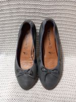 Tamaris Leder Ballerinas Gr.38, graublau