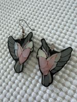 Boucles d’oreilles oiseaux en résine multicolore