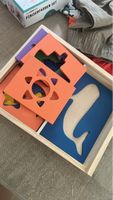 Malvorlagen Holzbox mit Walmotiv und Formen guter Zustand