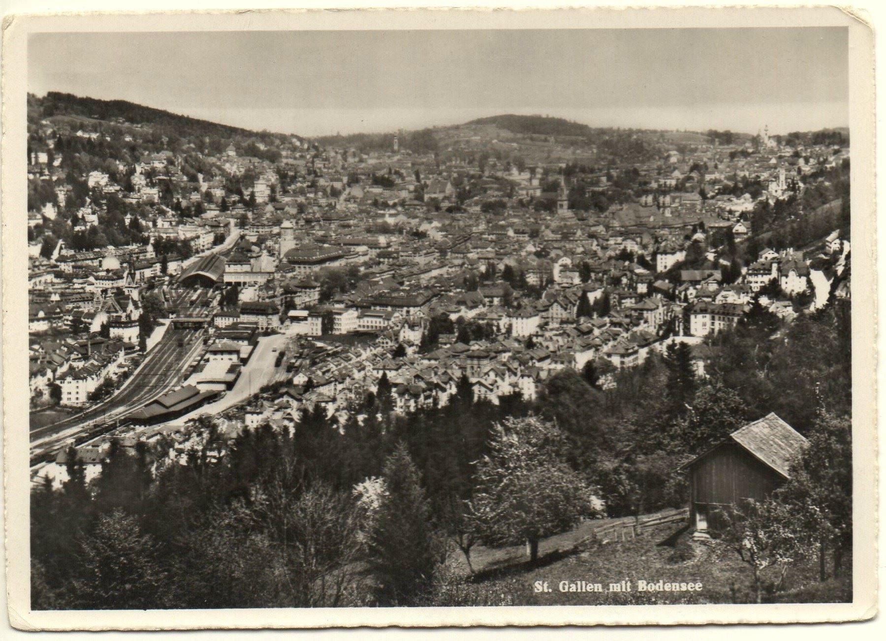 Cartoline postali: ST. GALLEN Blick zum Bahnhof – Nuovo (secondo la descrizione) da Jona venduto da philajona
