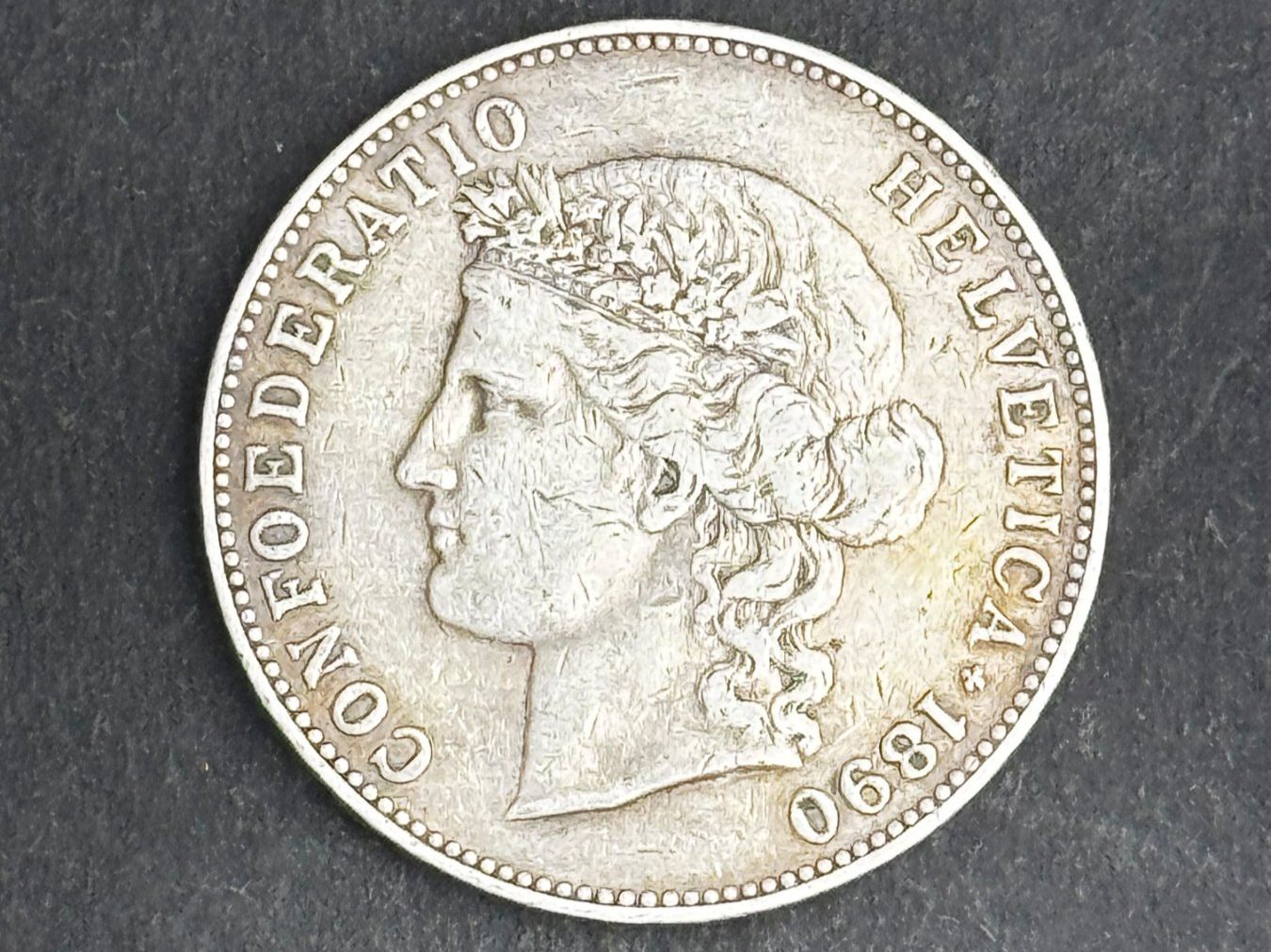 Tutti le monete: 5 Franken 1890 B Silber – Usato da Oberwil (Dägerlen) venduto da Kurkuma