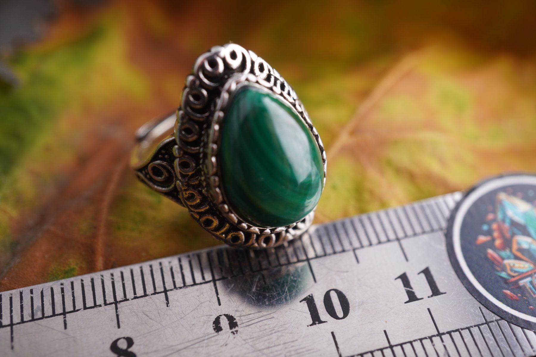 Minerali & Pietre curative: Malachit   ring Grösse  Variabel     (Räumung!) – Nuovo e nell'imballaggio originale da Eschenbach SG venduto da topstone 3