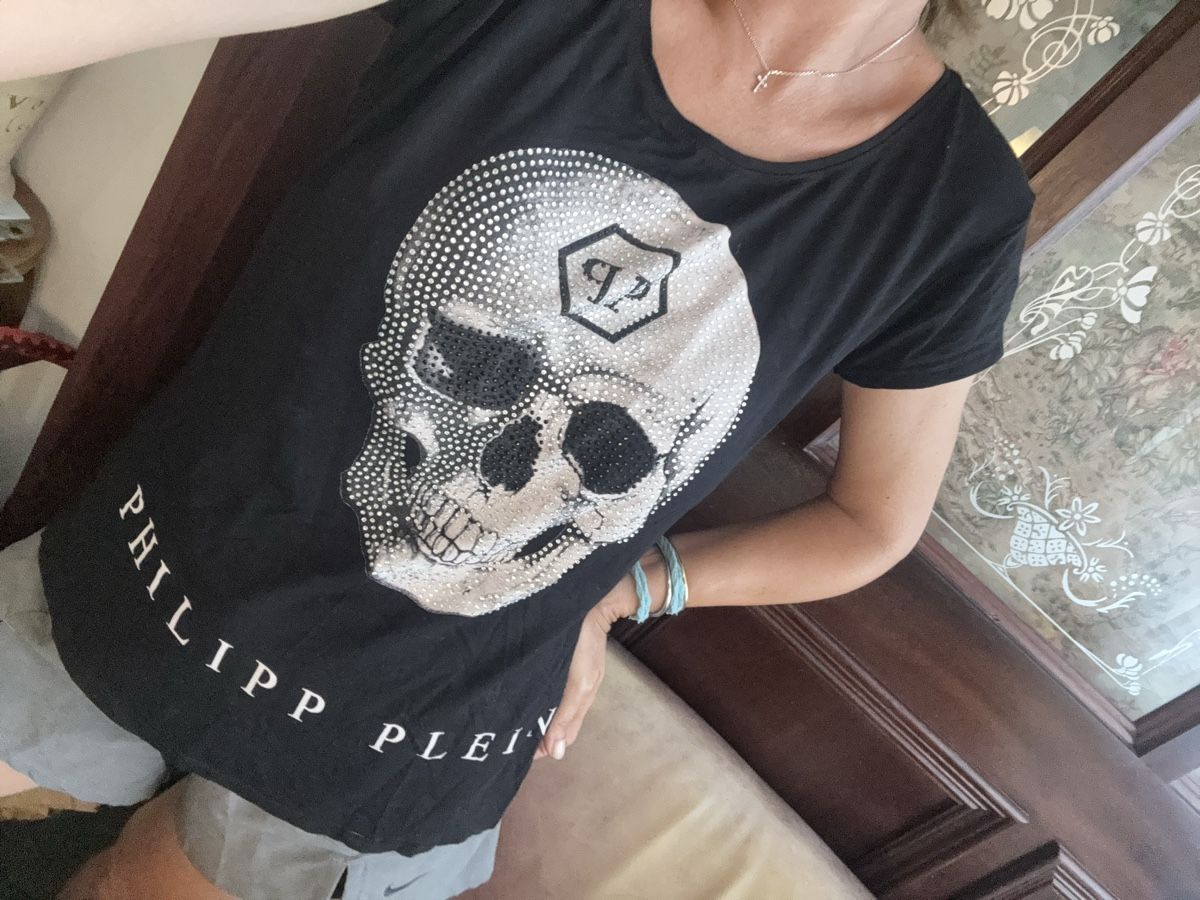 T-shirt: Tshirt mit Glitzer Steinen Philipp Plein – Usato da Obfelden venduto da cesarina10 2