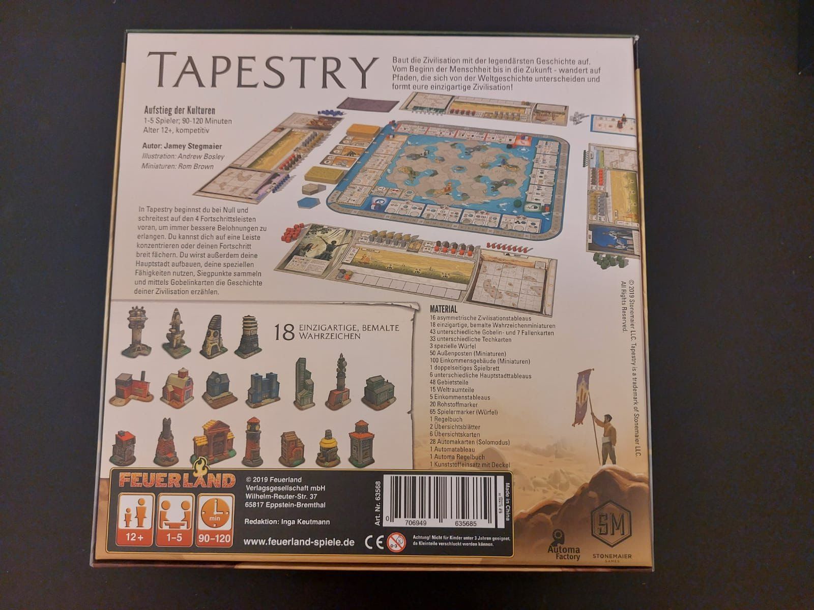 Giochi: TAPESTRY - Deutsche Ausgabe - inkl. Holzinsert von E-Raptor – Usato da Luzern venduto da Blue-Moon 1