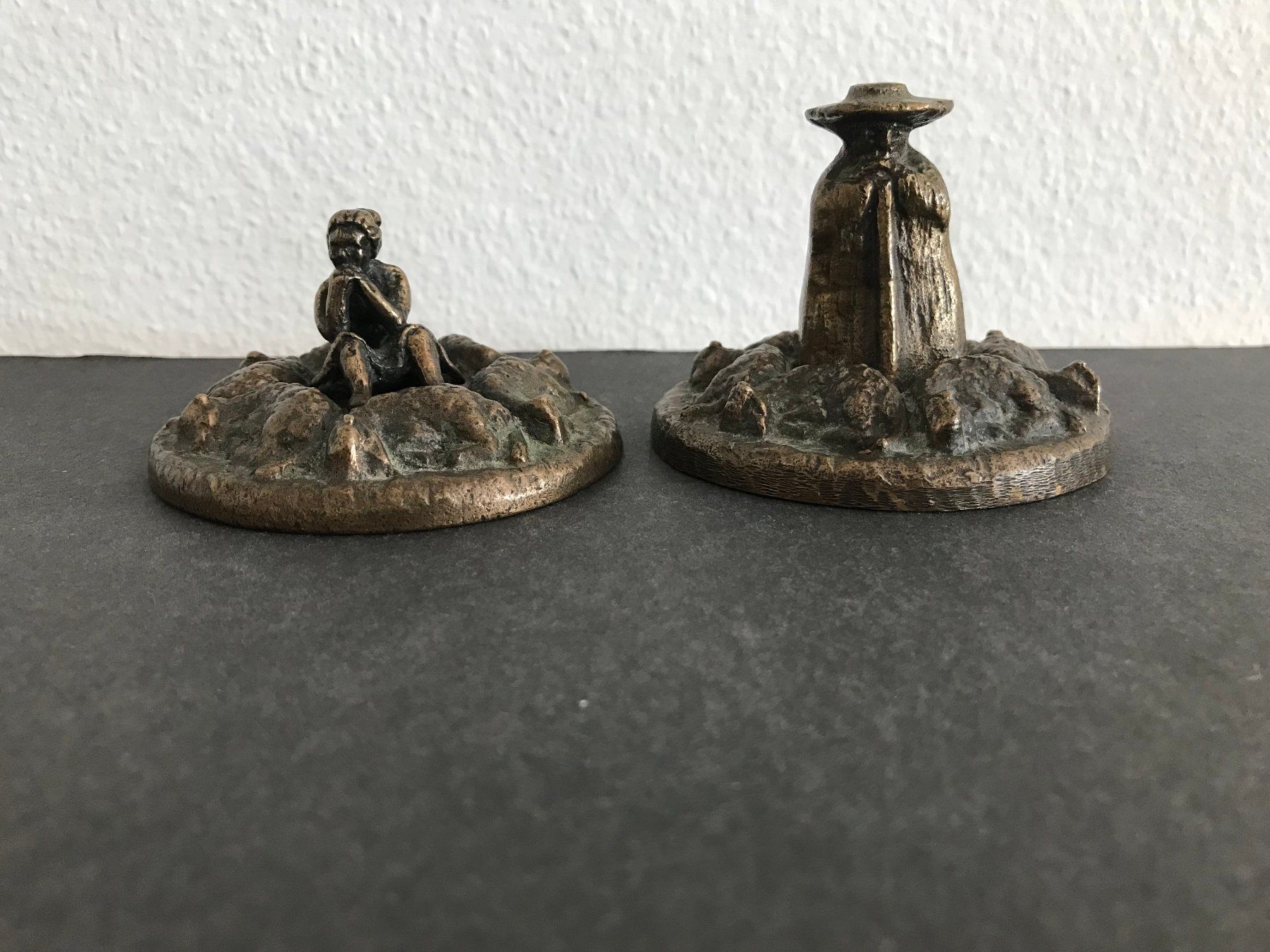 Skulpturen & Statuen: BRONZE FIGUR HIRTIN mit MONOGRAMM MK – Gebraucht aus Luzern von Immergern 5