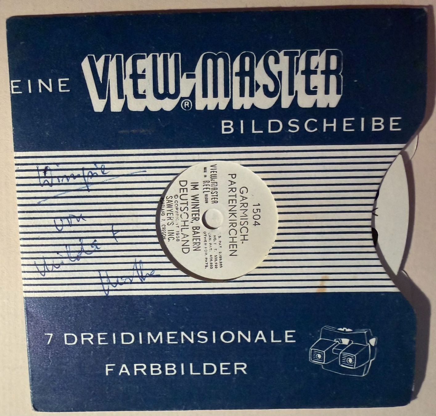 View-master Giocattoli: View-Master 3D: Nr. 1504 GARMISCH - PARTENKIRCHEN im Winter – Usato da Tegerfelden venduto da siebenmacky
