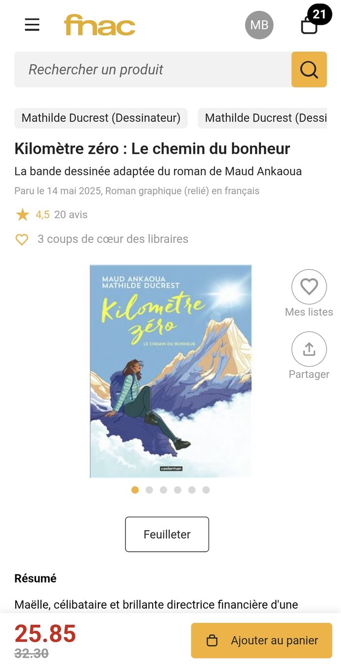 Comics: MAUD ANKAOUA - Kilometre zéro - bande dessinée  – Gebraucht aus Riaz von Murielbhs 4