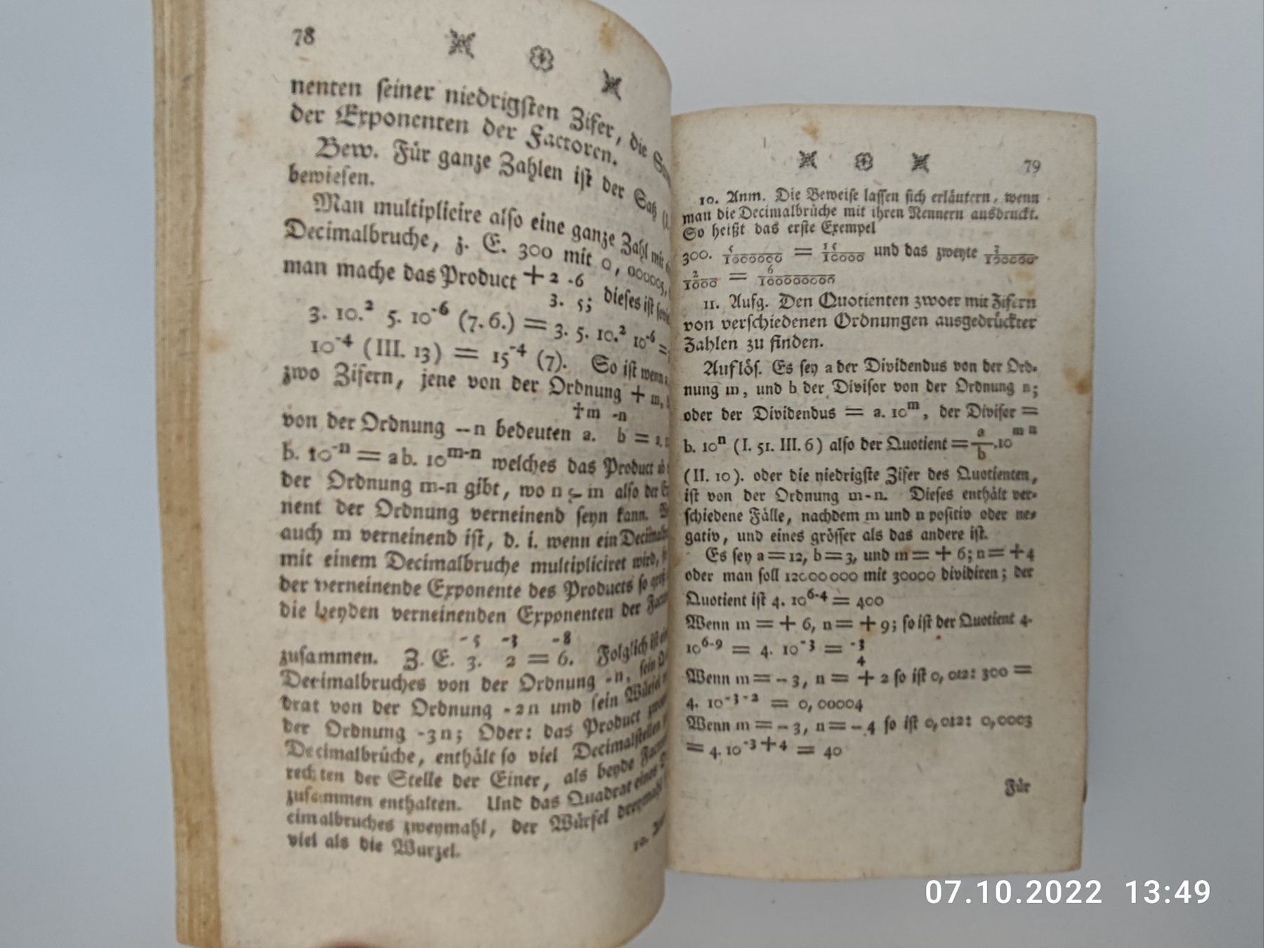 Libri: MATHEMATIK - Arithmetik - 1758 - Erste Ausgabe – Usato da Goldach venduto da Gaip 2