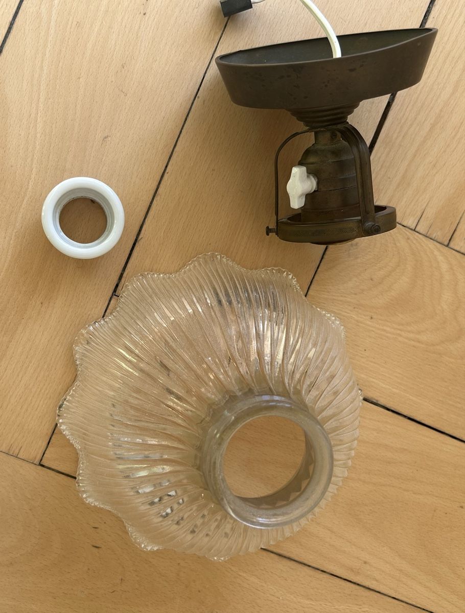 Lampadari & plafoniere: Vintage Deckenlampe Glas – Usato da Bern venduto da oggetti_20 4