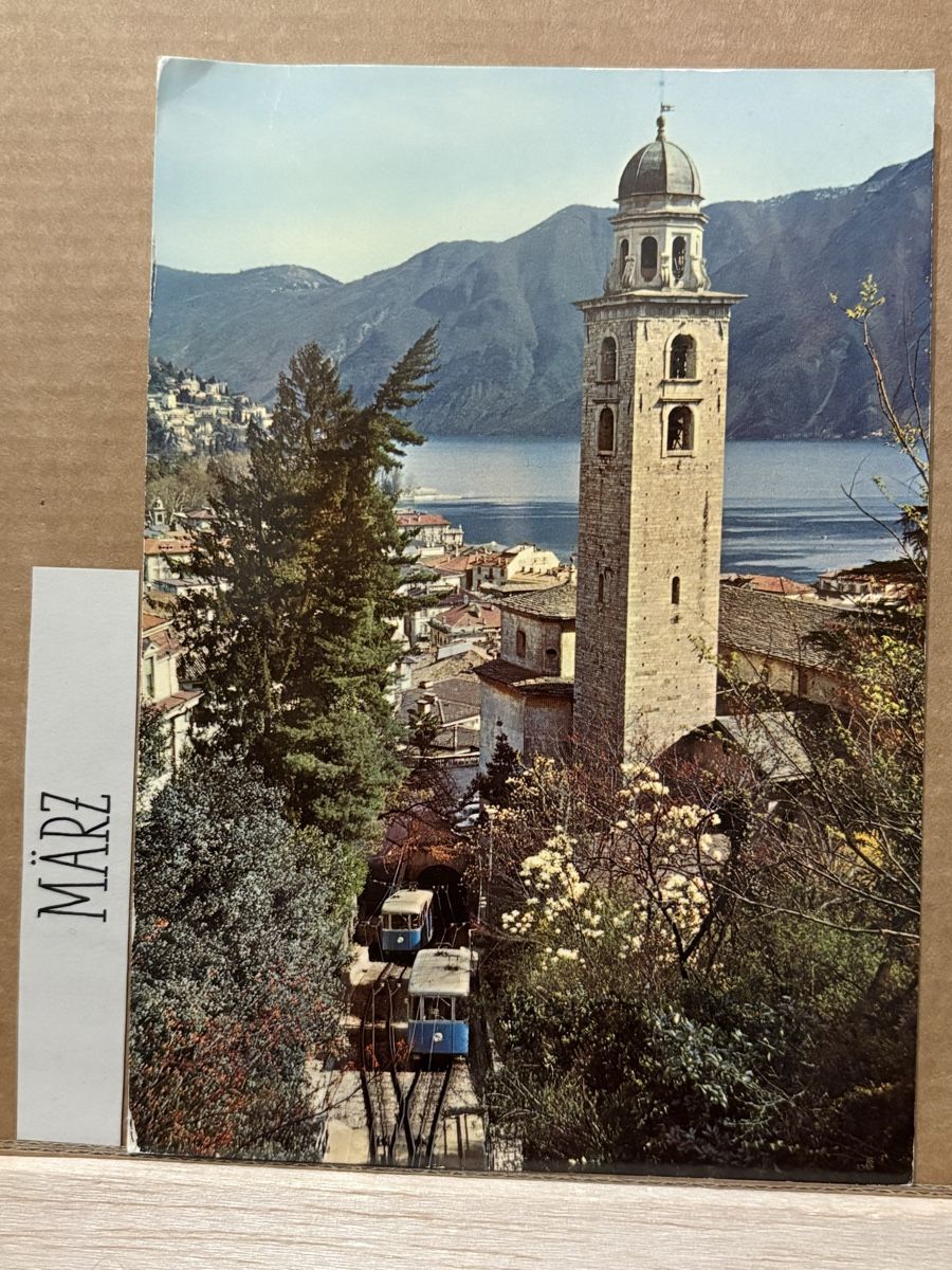 Ansichtskarten: AK von Lugano mit Bahn – Gebraucht aus Rümlang von Kartenpost1