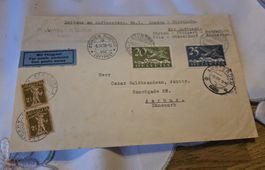 Flugpostbrief Historische Schweizer 1928 Zürich Aarhus Dk
