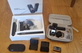 INSTA 360 X5 8K ESSENTIAL BUNDLE + ULTRA BATTERIE + LENS KIT