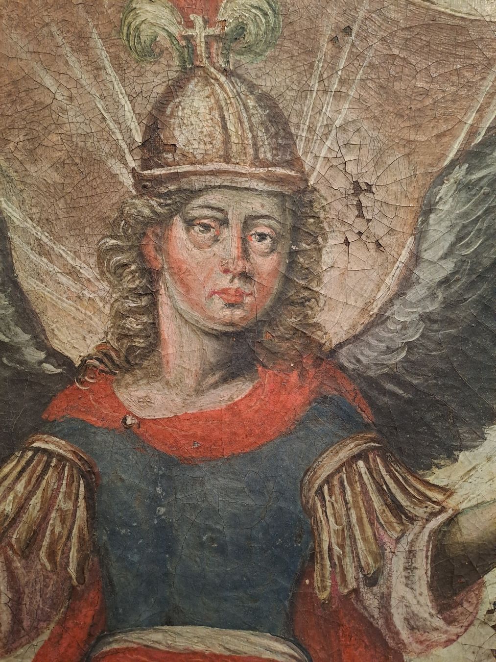Dipinti: GemGemälde Erzengel Michael mit Seelenwaage – Usato da Sursee venduto da Antiquitas... 1