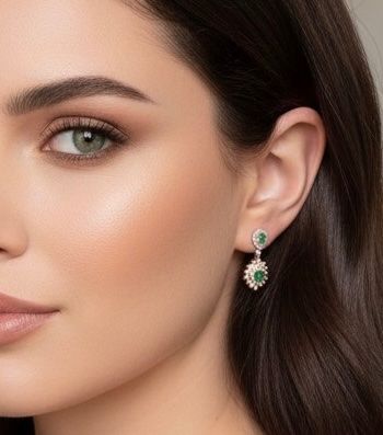 Orecchini pendenti & Orecchini a lobo: Boucles d’oreilles Royale Emeraude – Nuovo e nell'imballaggio originale da St-Maurice venduto da Sandrinette123 1