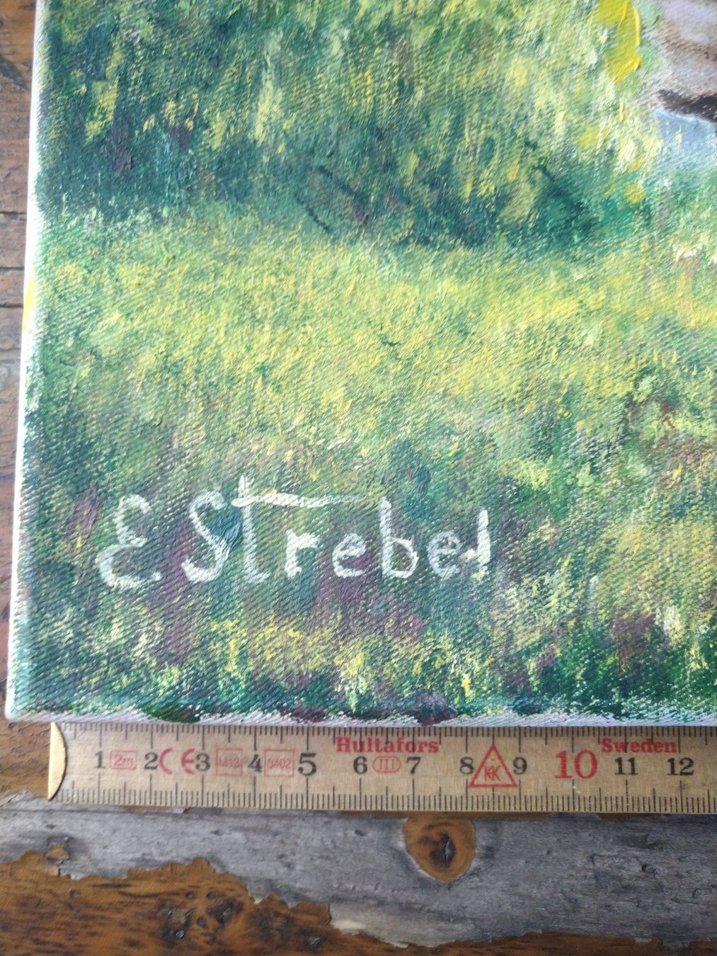 Gemälde: Gemälde Landschaft E. Strebel Alpendorf Kirche 60x45cm – Neu (gemäss Beschreibung) aus Buckten von RolandsLiquidationen 2