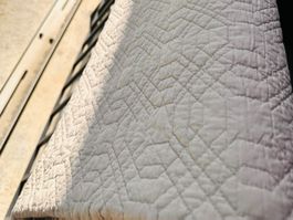 Couvre-lit coton beige 140 cm X 200 cm