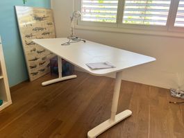 Schreibtisch IKEA weiss höhenverstellbar (160 x 80)
