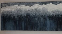 Winterlandschaft  Gemälde  Handgemalt 20×80
