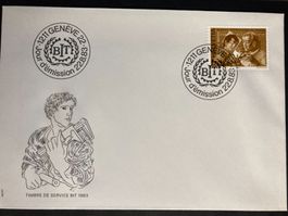Schweiz BIT 1983 Ersttagsbrief Mensch und Arbeit 1.20