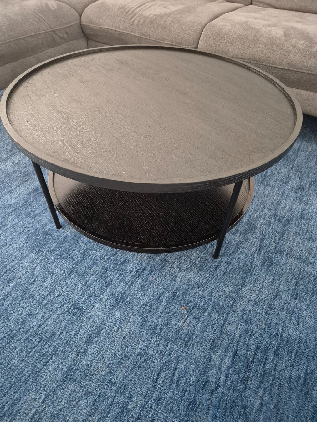 Livique Tavoli: Runder Couchtisch mit Ablage – Usato da Altendorf venduto da caj_hry2 1