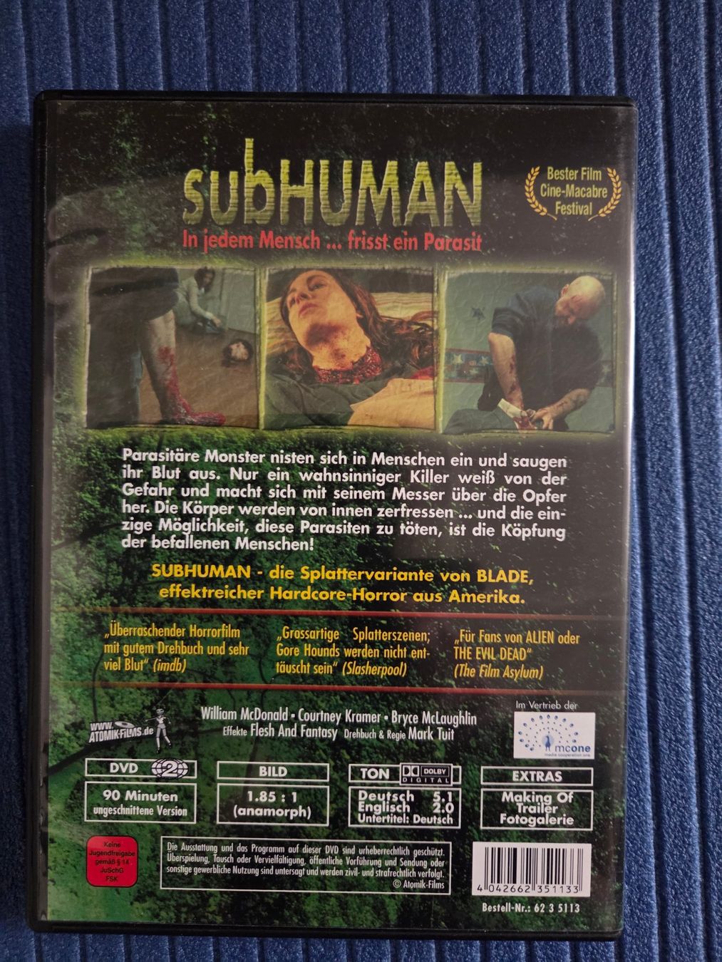 Tous les DVDs: Subhuman – D'occasion à Mollis par Cadillac58 1